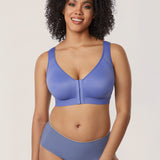 Women's Soft X-shaped Back Posture Bra Persian Blue
