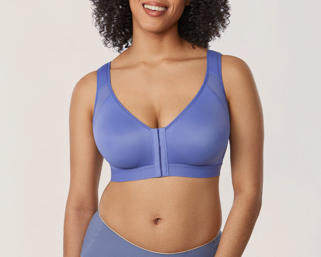 Women's Soft X-shaped Back Posture Bra Persian Blue