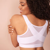 Women's Soft X-shaped Back Posture Bra White