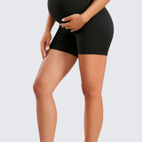 Women's Super High Waist Maternity Shorts 4" Plum Magenta