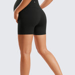 Women's Super High Waist Maternity Shorts 4" Plum Magenta