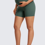 Women's Super High Waist Maternity Shorts 4" Black