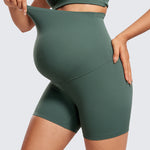 Women's Super High Waist Maternity Shorts 4" True Navy