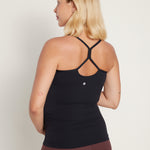 Women's Y Back Maternity Tank - Ruched Sides Pink Peony