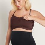 Women's Y Back Maternity Tank - Ruched Sides Blue Ashes