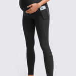 Women's Maternity Leggings with Pockets 28" Black