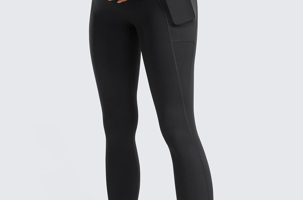 Women's Maternity Leggings with Pockets 28" Black