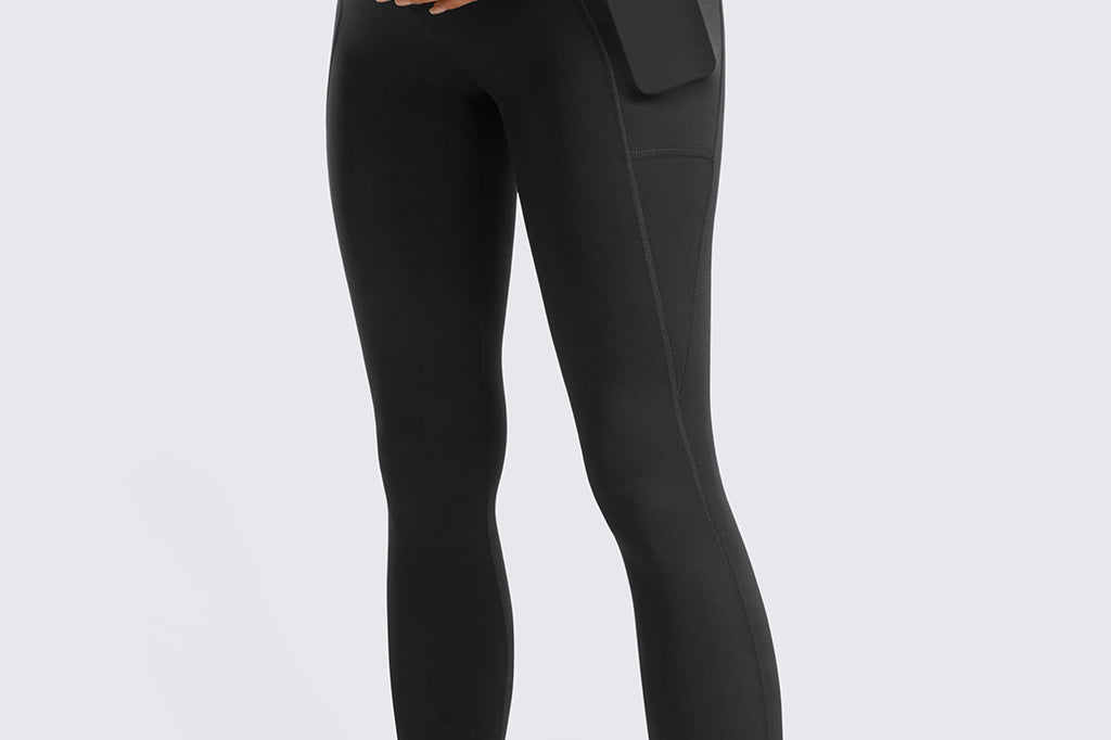 Women's Maternity Leggings with Pockets 28" Black