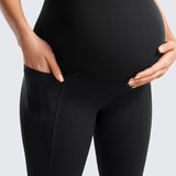Women's Maternity Leggings with Pockets 28" Black
