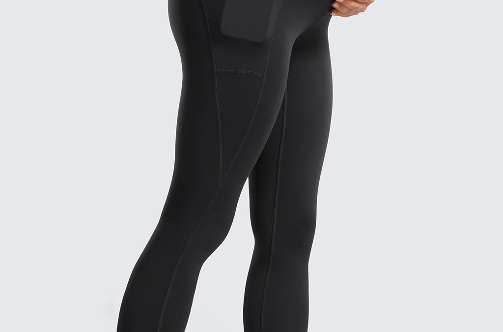 Women's Maternity Leggings with Pockets 28" Black