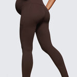 Women's Maternity Leggings with Pockets 28" Olive Green