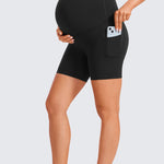 Women's Maternity Shorts with Pockets 5" Pitch Blue