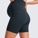Women's Maternity Shorts with Pockets 5" Black