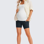 Women's Maternity Shorts with Pockets 5" Black