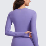 Women's Crewneck Maternity Long Sleeve Shirts Black