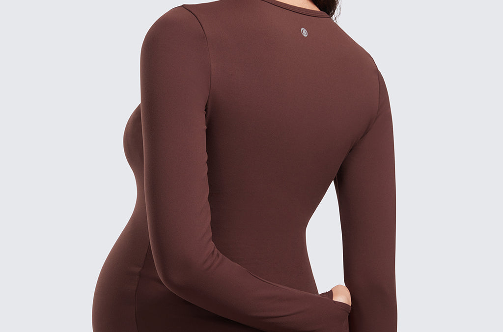 Women's Crewneck Maternity Long Sleeve Shirts Dark Lavender Purple