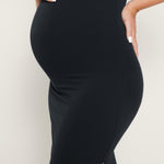 Women's Sleeveless Tank Maternity Dress Black