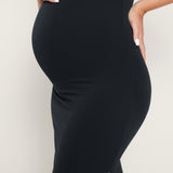 Women's Sleeveless Tank Maternity Dress Black