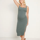 Women's Sleeveless Tank Maternity Dress Black