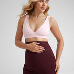 Women's U-Back Crossover Maternity Bra White Apricot