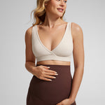 Women's U-Back Crossover Maternity Bra White