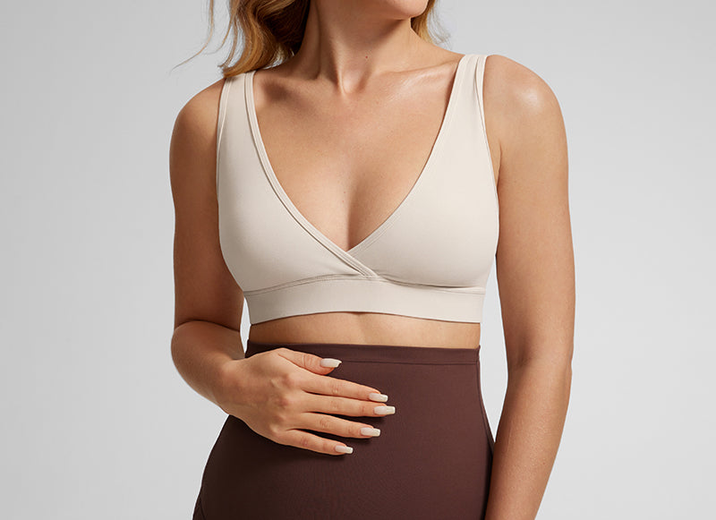 Women's U-Back Crossover Maternity Bra White