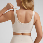 Women's U-Back Crossover Maternity Bra White Apricot