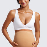 Women's U-Back Crossover Maternity Bra Coffee Brown