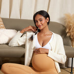 Women's U-Back Crossover Maternity Bra Coffee Brown