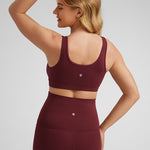 Women's U-Back Crossover Maternity Bra Red Merlot