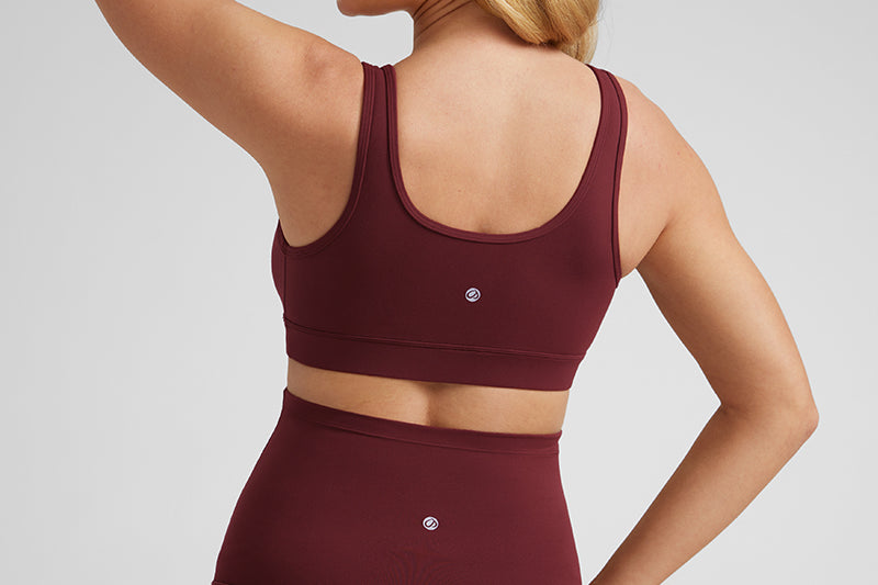 Women's U-Back Crossover Maternity Bra Red Merlot