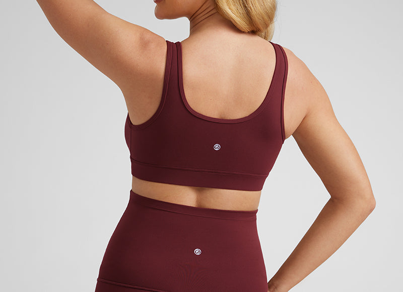 Women's U-Back Crossover Maternity Bra Red Merlot