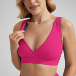 Women's U-Back Crossover Maternity Bra Belgian Blue