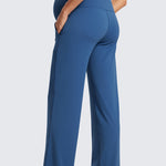 Women' Maternity Wide Leg Pants with Pockets 31.5" True Navy