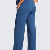 Women' Maternity Wide Leg Pants with Pockets 31.5" True Navy