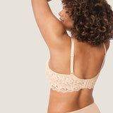 Women's Supportive Lace Nursing Bralette Beige