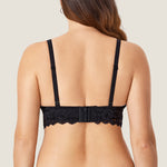 Women's More Coverage Lace Nursing Bralette Black