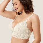 Women's More Coverage Lace Nursing Bralette Ivory