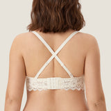 Women's More Coverage Lace Nursing Bralette Ivory