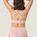 Women's More Coverage Lace Nursing Bralette Gentle Rose