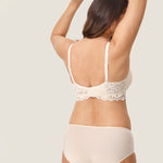 Women's Supportive Lace Nursing Bralette Beige