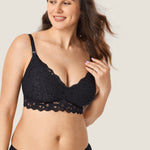 Women's Supportive Lace Nursing Bralette Beige