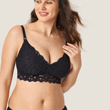 Women's Supportive Lace Nursing Bralette Beige