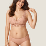 Women's Supportive Lace Nursing Bralette Beige