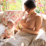 Women's Supportive Lace Nursing Bralette Beige