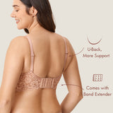 Women's Supportive Lace Nursing Bralette Beige