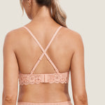 Women's More Coverage Lace Nursing Bralette Grapefruit Orange